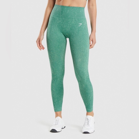 Gymshark | Adapt Fleck Seamless Leggings in Mineral/Alpine Green Size Small - Picture 1 of 7